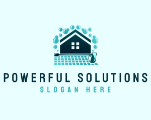 Bubble Tiles Power Washer logo design