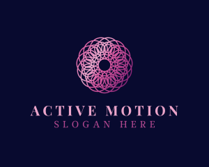 Luxury Wave Motion Mandala logo design