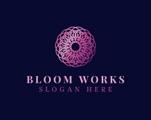 Luxury Wave Motion Mandala logo design