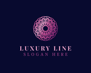 Luxury Wave Motion Mandala logo design