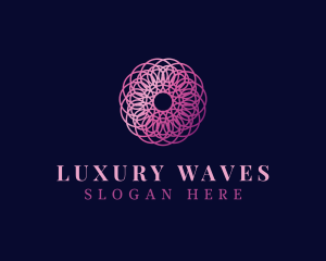 Luxury Wave Motion Mandala logo design