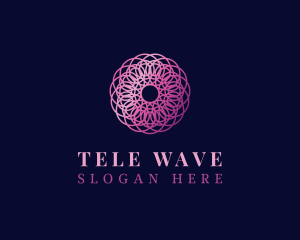 Luxury Wave Motion Mandala logo design