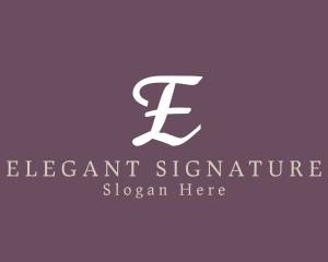 Elegant Cursive Minimalist logo design