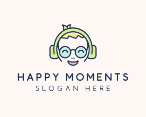 Happy Boy Headphones logo design