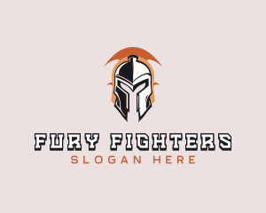 Spartan Warrior Helmet logo design