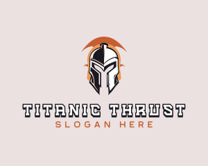 Spartan Warrior Helmet logo design