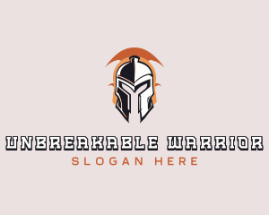 Spartan Warrior Helmet logo design