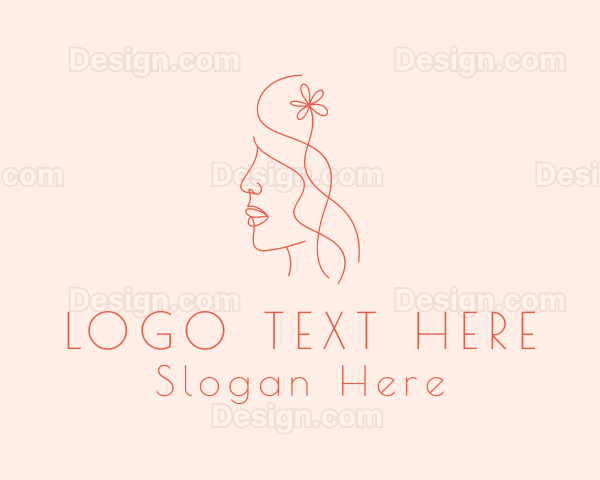 Woman Skincare Salon Logo