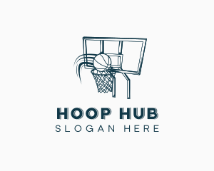 Basketball Hoop Backboard logo design