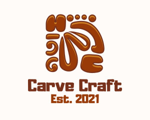 Aztec Wood Carving logo design