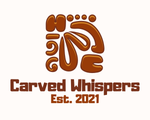 Aztec Wood Carving logo design