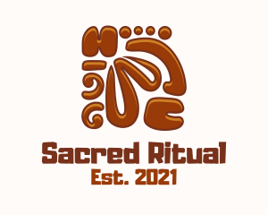 Aztec Wood Carving logo design