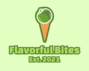 Green Apple Ice Cream  logo design