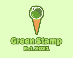 Green Apple Ice Cream  logo design