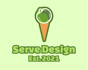 Green Apple Ice Cream  logo design