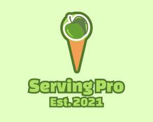 Green Apple Ice Cream  logo design