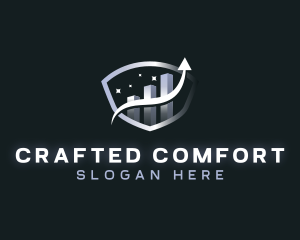 Shield Statistics Growth logo design