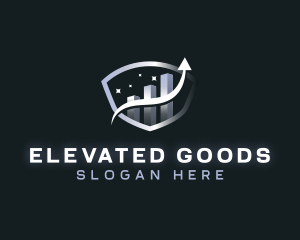 Shield Statistics Growth logo design