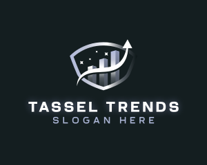 Shield Statistics Growth logo design