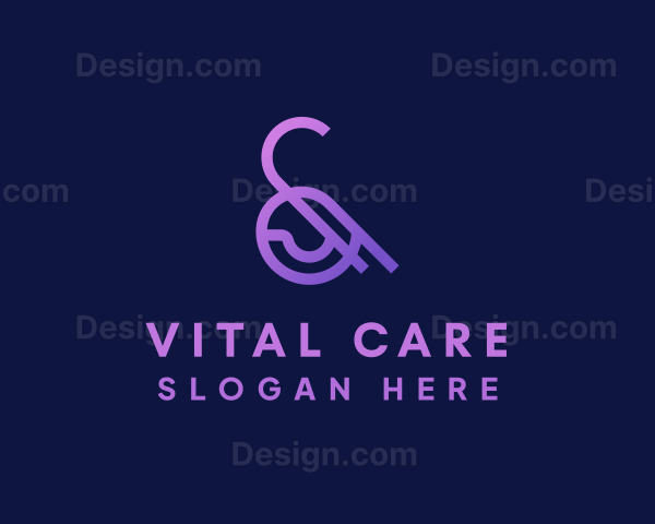 Purple Ampersand Type Logo