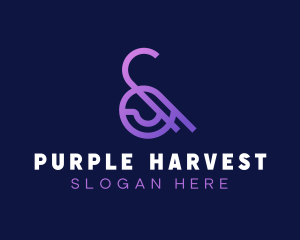 Purple Ampersand Type logo design