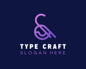 Purple Ampersand Type logo design