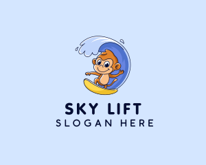 Resort Monkey Surfing logo design