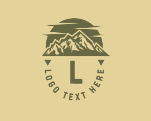 Rustic Sunset Moutain Range Logo