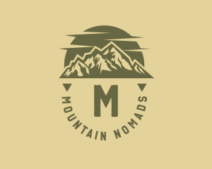 Rustic Sunset Moutain Range logo design