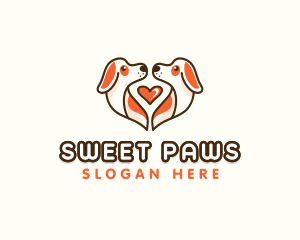 Cute Puppy Heart logo