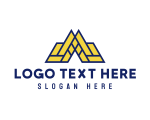 Geometric Structure Letter A logo