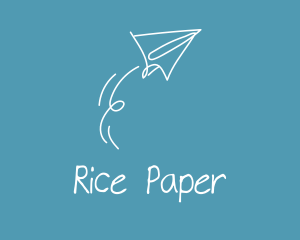 Paper Airplane Doodle  logo design