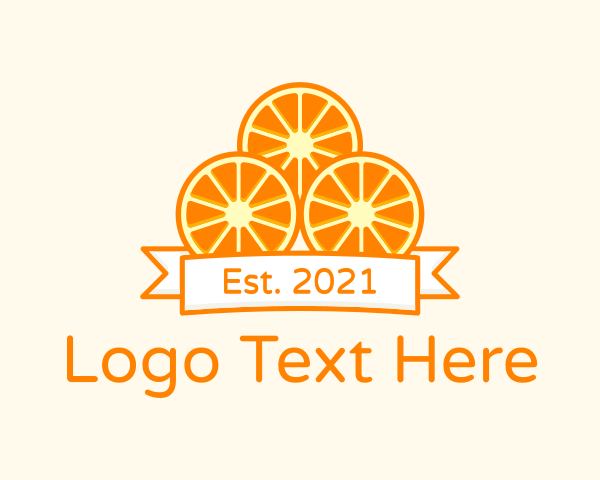 Orange-flavor logo example 2