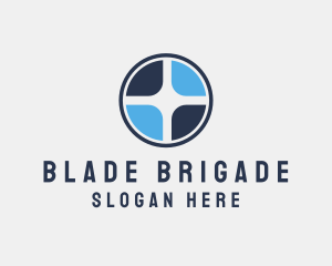 Cross Disc Blades logo design