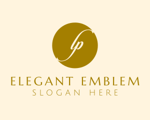 Gold Letter LP Monogram  logo