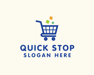 Online Ecommerce Cart logo design