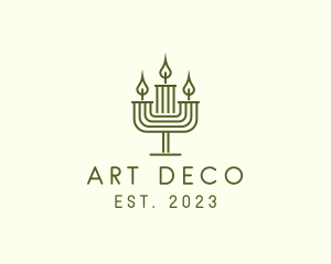 Art Deco Candle Holder  logo design