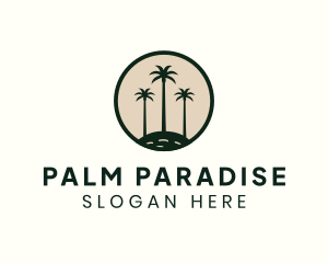 Tropical Palm Tree  logo design