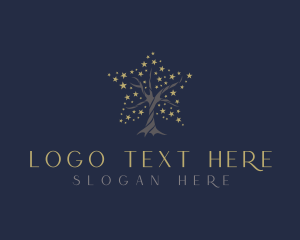 Roots - Luxury Tree Star logo design