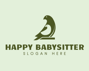 Mother Baby Bird logo design