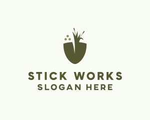 Shovel Lawn Care  logo design