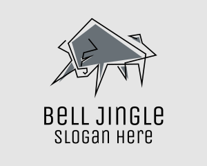 Minimal Gray Bull logo design