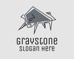 Minimal Gray Bull logo