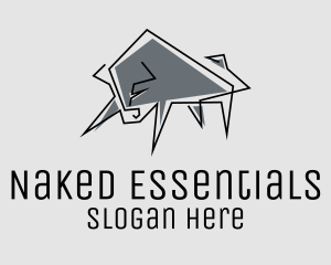 Minimal Gray Bull logo design