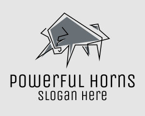 Minimal Gray Bull logo