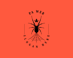 Arachnid Spider Web logo design