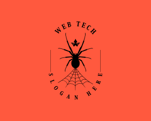 Arachnid Spider Web logo design