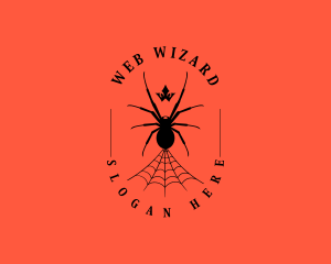 Arachnid Spider Web logo design