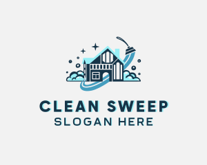 House Squeegee Cleaning logo design