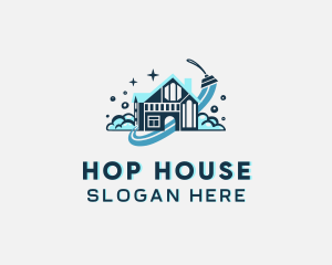 House Squeegee Cleaning logo design